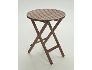 Table ronde pliante et chaises sans bras