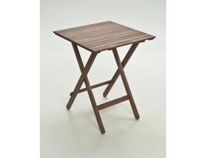 Table pliante carrée et chaises sans bras